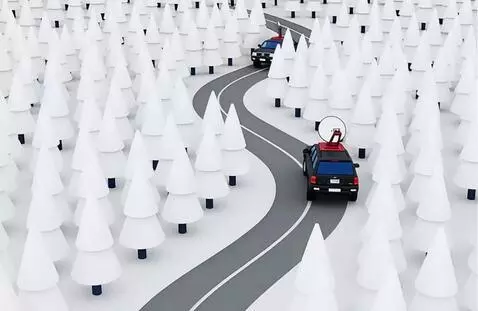 AI Video from prompt: the car is driving down the road and when it dis