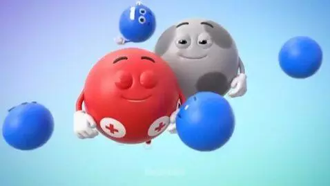 AI Video from prompt: while the red and gray ball are standing still a