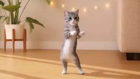 AI Video from prompt: A dancing cat