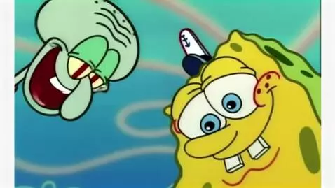 AI Video from prompt: Squidward and Spongebob Loves Eurasian Cave Lion