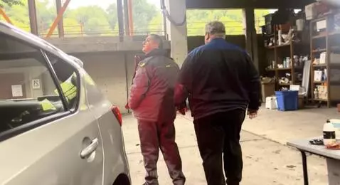 AI Video from prompt: Guys going on street and look at the moon