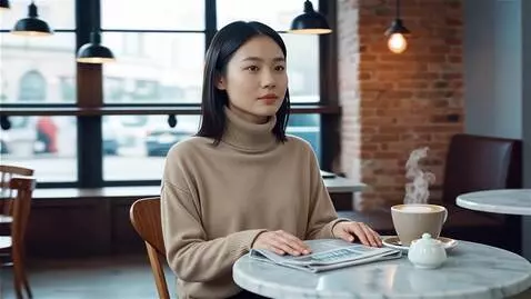 AI Video from prompt: A girl sits motionless on a chair at a table in 