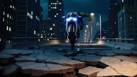 AI Video from prompt: "It was late at night on the city highway… Techn