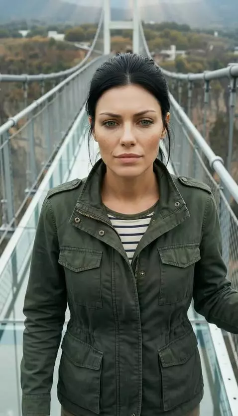 AI Video from prompt: cinematic shot from behind of the same woman wal