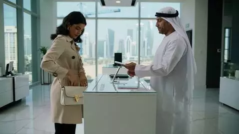 AI Video from prompt: create a video where a woman buys an iPhone 17 i