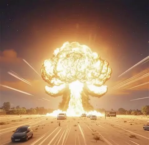 AI Video from prompt: the hedgehog sneezes, there is an explosion like