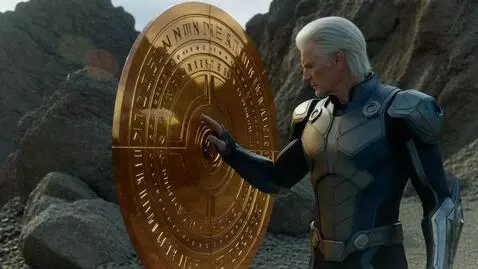 AI Video from prompt: The man is 29 years old. He has white hair and b