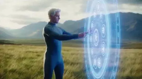 AI Video from prompt: A man of 29 years old. He has white hair and blu