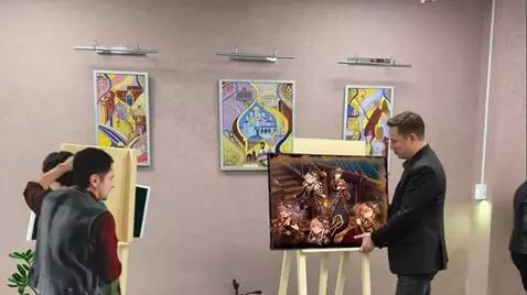 AI Video from prompt: An elderly, overweight woman and the Caucasian m