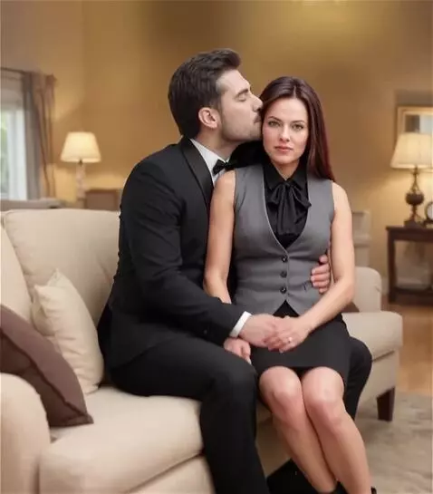 AI Video from prompt: 1. A man hugs a woman tightly and kisses her for