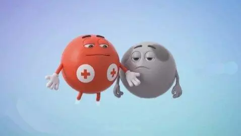 AI Video from prompt: The red ball spreads its arms and says, "Now we 