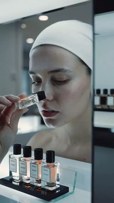 AI Video from prompt: Close-up shot of a man or woman inside a modern 