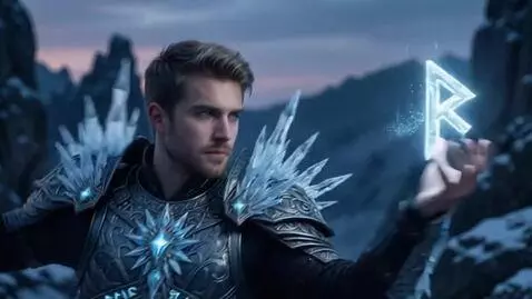 AI Video from prompt: He throws a rune