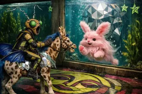 AI Video from prompt: The horse prances as the rider shakes the reins.