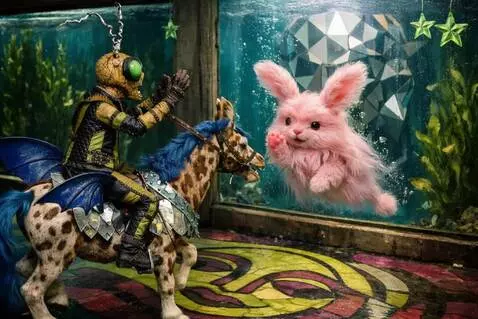 AI Video from prompt: The horse prances as the rider shakes the reins.