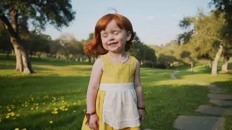 AI Video from prompt: Cute white British redhead girl