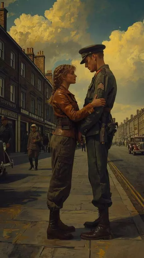 AI Video from prompt: Cars are driving, people are walking, a woman is