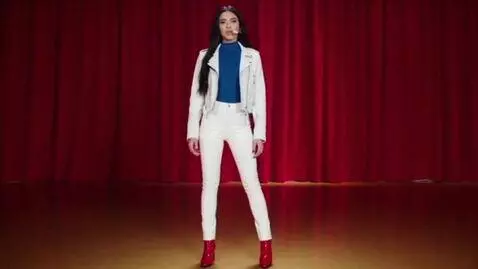 AI Video from prompt: Ossetian GIRL 24 years old in full growth. On th