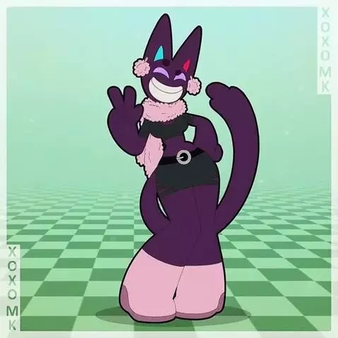 AI Video from prompt: Two gloves scratch her kneecaps and make her lau