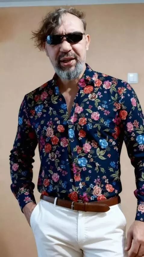 AI Video from prompt: Realistic video. High quality. A man with an exa