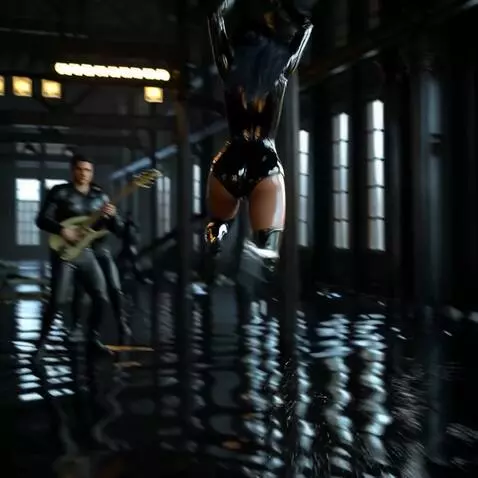 AI Video from prompt: Create an action-packed video: a girl in a black