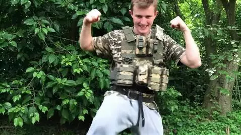 AI Video from prompt: the man demonstrates high mastery of martial art