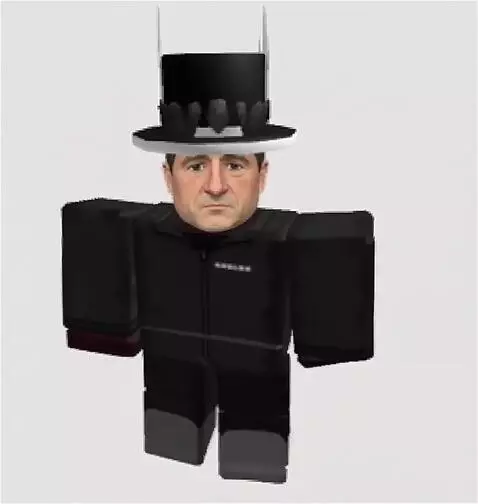 AI Video from prompt: Roblox avatar transforming to Epstein