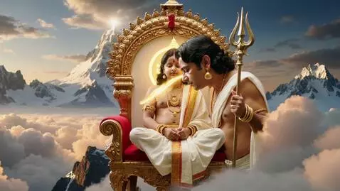 AI Video from prompt: Cinematic ultra-realistic 4K Hindu mythological 