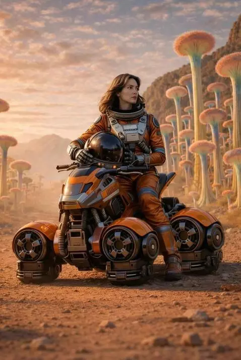 AI Video from prompt: The woman looked around cautiously and put  the 