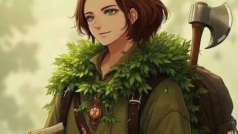 AI Video from prompt: Watching, walking through the forest