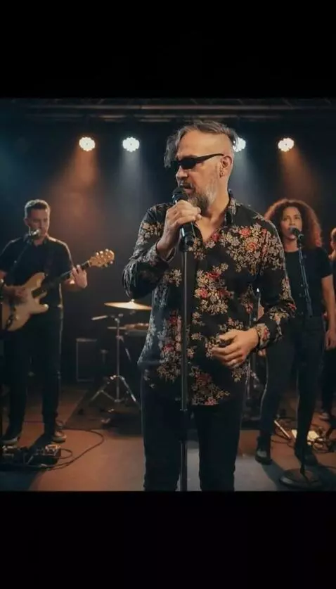 AI Video from prompt: A realistic video. A man in dark glasses, an exa