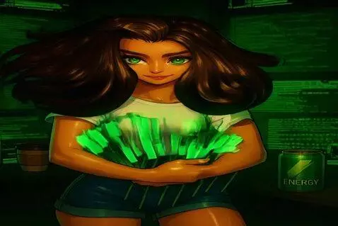 AI Video from prompt: An anime-style video of the nighttime crypto wor