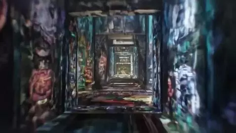 AI Video from prompt: Setting : Buddhist Temple  Weirdcore: Horror mov