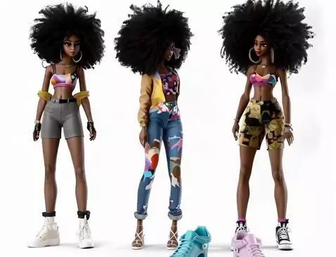 AI Video from prompt: Girls casually model their clothes while flirtin