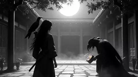 AI Video from prompt: A cinematic black and white anime scene, 5 secon