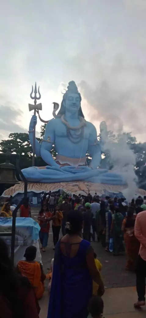 AI Video from prompt: lord shiva perform natver dance surrounding all 