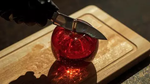 AI Video from prompt: Shot in extreme macro perspective, a flawless, c