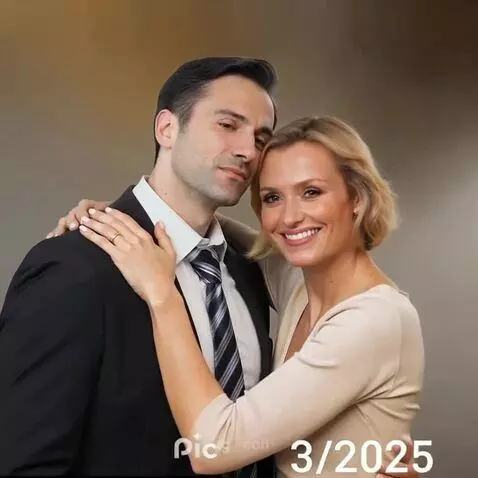 AI Video from prompt: 1. The couple are hugging each other: she is lyi