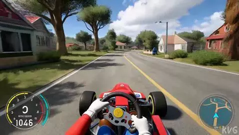 AI Video from prompt: POV Super Mario Cart, 3D rendered