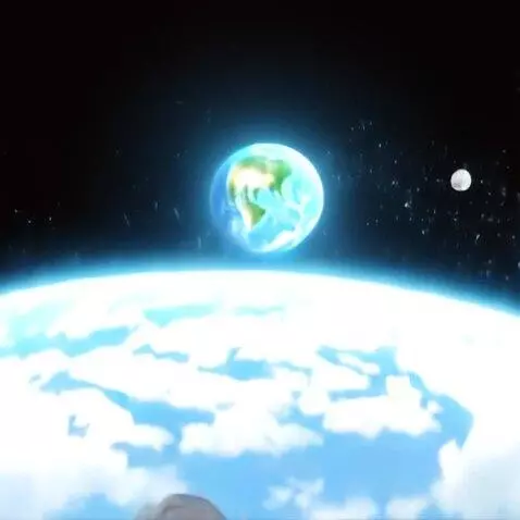 AI Video from prompt: earth zoom out to space