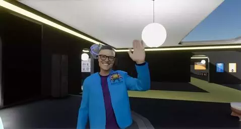 AI Video from prompt: Make the avatar wave at you then smile and then 