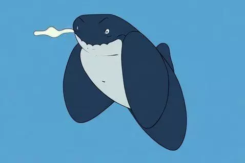 AI Video from prompt: Anthropomorphic female shark withvboobs, drink s