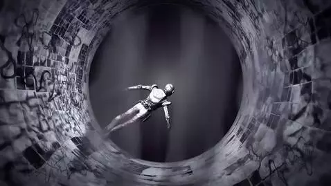 AI Video from prompt: Space Jockey Into The Void minimalistic dark fan