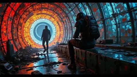 AI Video from prompt: Space Jockey Into The Void minimalistic dark fan