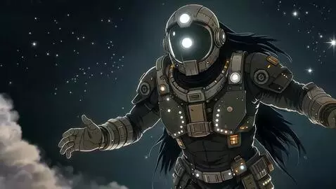 AI Video from prompt: Space Jockey Into The Void minimalistic dark fan