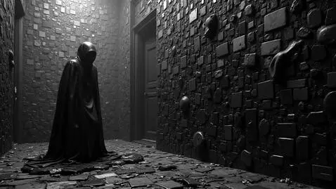 AI Video from prompt: Obsidian human a minimalistic dark fantasy surre