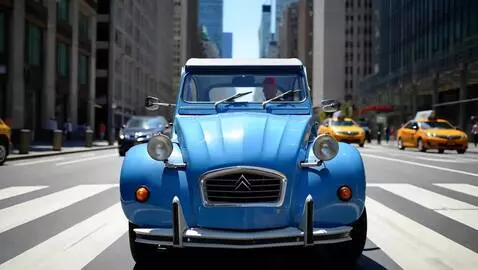 AI Video from prompt: The car is driving. The camera zooms on the face