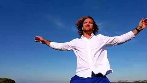 AI Video from prompt: Video of man dancing with the wind