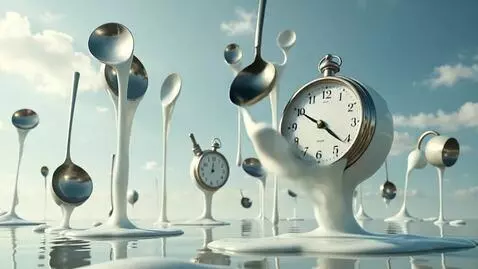 AI Video from prompt: Texture pattern of melting spoons and clocks fal