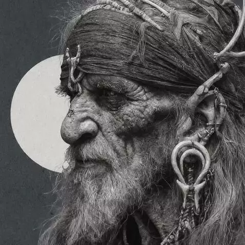 AI Video from prompt: an old man with large ear piercings and wearing 